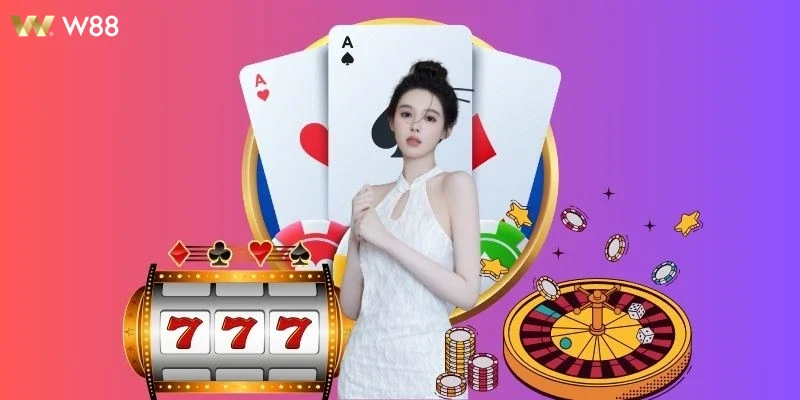 Trang chủ giao diện hiện đại khi giới thiệu W88